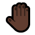 🤚🏿 raised back of hand: dark skin tone display on Windows